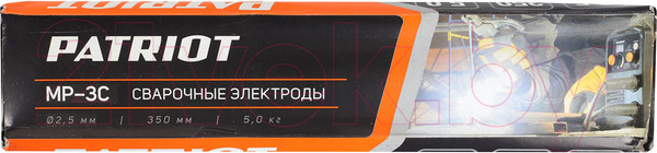 Изображение товара Электрод PATRIOT МР-3С 2.5мм/350мм (5кг)