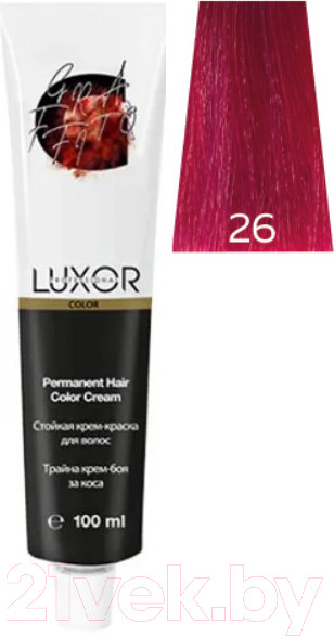 Изображение товара Крем-краска для волос Luxor Professional Стойкая 26 (100мл, корректор розовый)