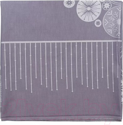 Изображение товара Скатерть Tkano New Year Essential TK21-TC0025 (фиолетово-серый/ледяные узоры)