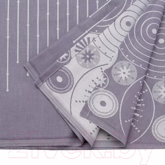 Изображение товара Скатерть Tkano New Year Essential TK21-TC0026  (фиолетово-серый/ледяные узоры)