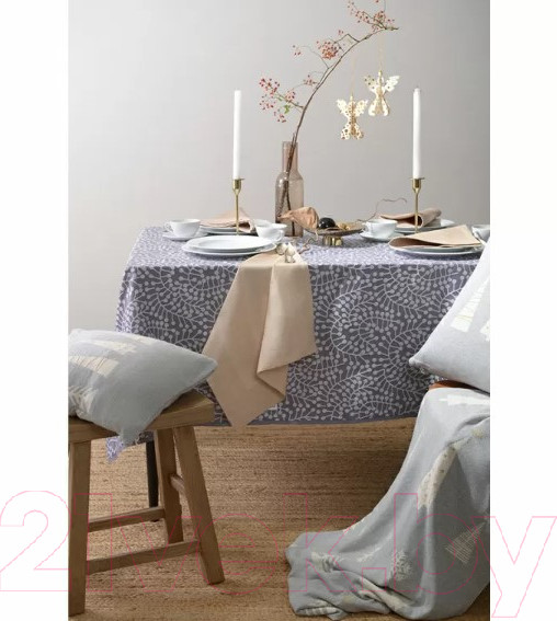 Изображение товара Скатерть Tkano Scandinavian Touch TK21-TC0022 (фиолетово-серый/спелая смородина)