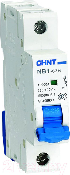 Изображение товара Выключатель автоматический Chint NB1-63H 1P 6A 10кА D (R) / 179807