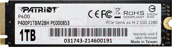 Изображение товара SSD диск Patriot P400 1TB (P400P1TBM28H)