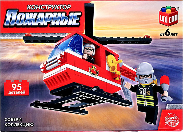 Изображение товара Конструктор Unicon Пожарные Вертолет / 5164173 (105эл)