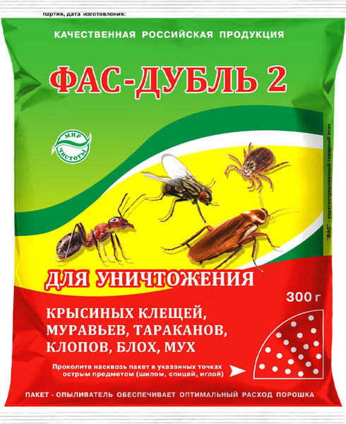 Изображение товара Порошок от насекомых Мир чистоты ФАС-Дубль 2 (300г)
