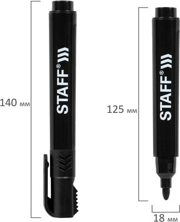 Изображение товара Маркер перманентный Staff Basic Logistic PM-150 / 152201 (черный)