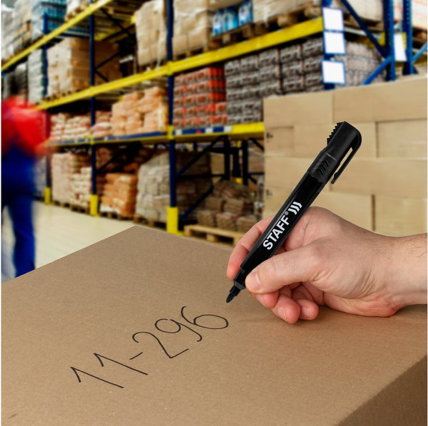 Изображение товара Маркер перманентный Staff Basic Logistic PM-150 / 152201 (черный)