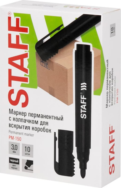 Изображение товара Маркер перманентный Staff Basic Logistic PM-150 / 152201 (черный)