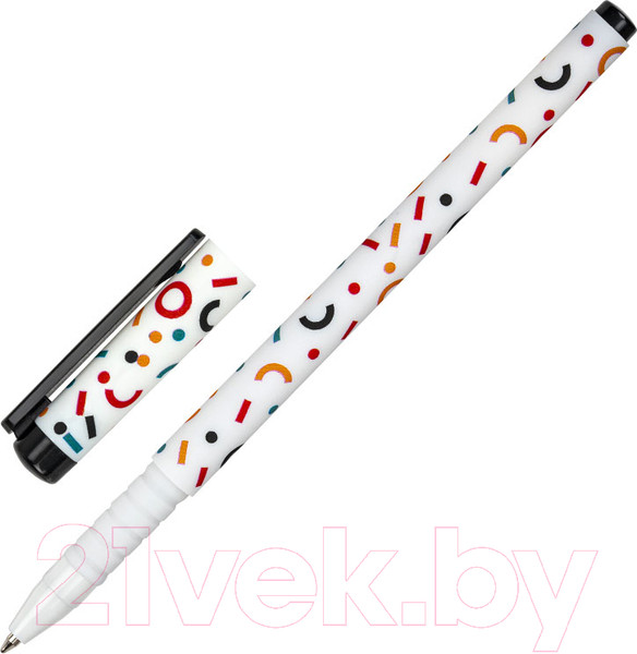 Изображение товара Ручка шариковая Brauberg Soft Touch Grip Confetti / 143723 (синий)