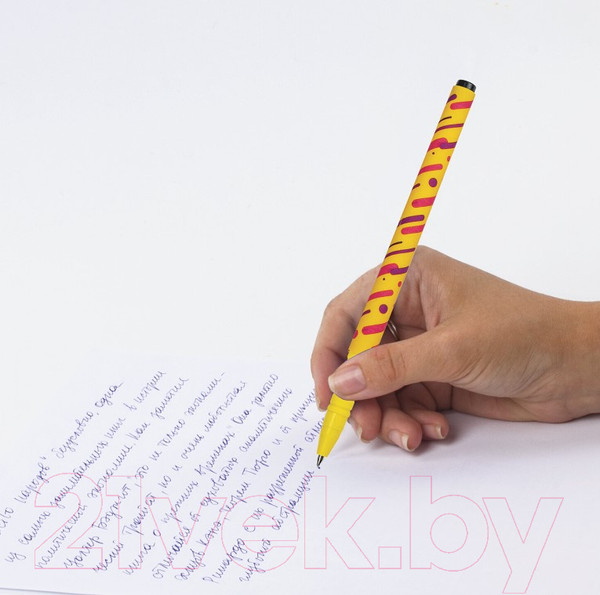 Изображение товара Ручка шариковая Brauberg Soft Touch Grip Lines / 143724 (синий)