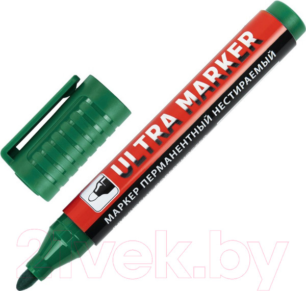Изображение товара Маркер перманентный Brauberg Ultra Marker / 152207 (зеленый)