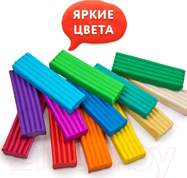 Изображение товара Пластилин Юнландия Веселый шмель / 106433 (24цв)