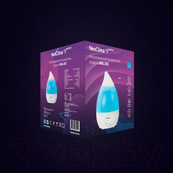 Изображение товара Ультразвуковой увлажнитель воздуха Neoclima NHL-203