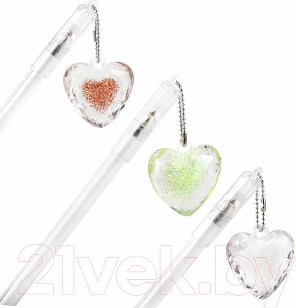 Изображение товара Ручка шариковая Юнландия Хрустальное сердце / 143792 (в ассортименте)