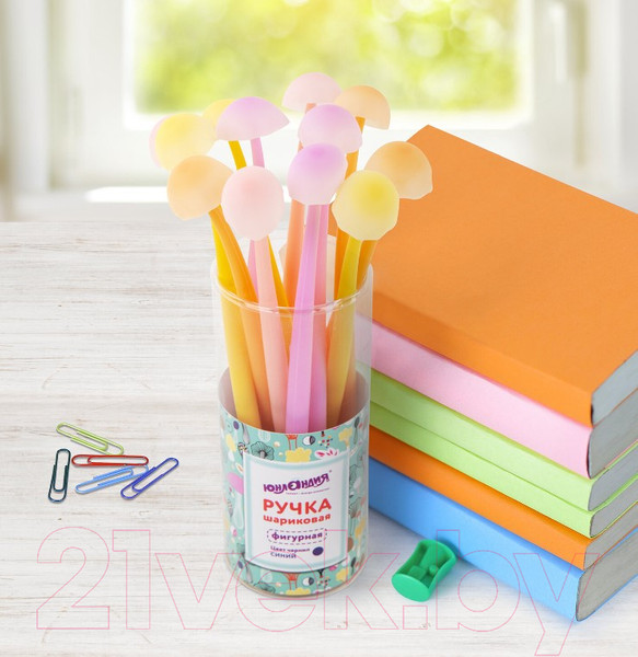 Изображение товара Ручка шариковая Юнландия Гриб / 143796 (в ассортименте)