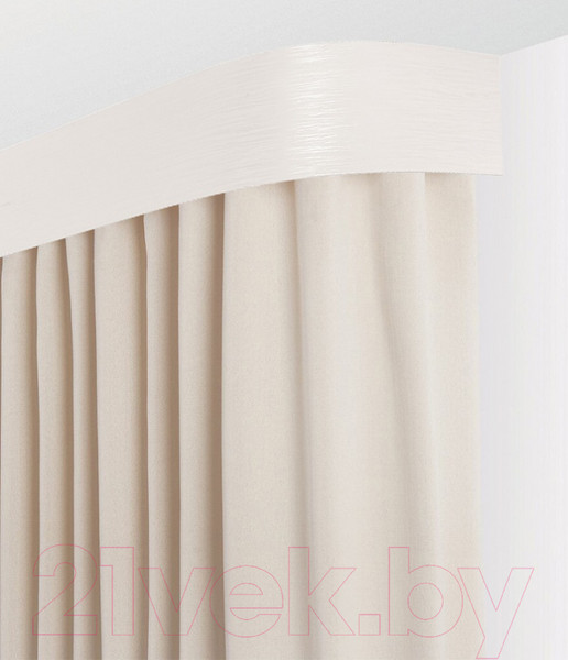 Изображение товара Карниз для штор LEGRAND Сатин с поворотами 7см 1.6м 2р / 58101287 (миндаль)