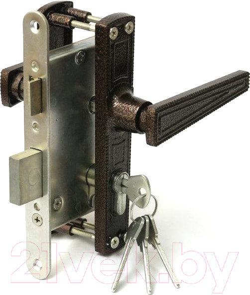 Изображение товара Замок врезной Зенит ЗВ4-3-01 (медь)