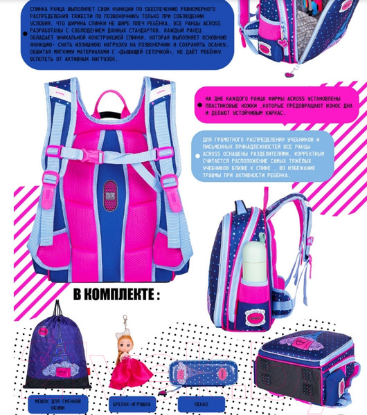 Изображение товара Школьный рюкзак Across ACR22-392-7