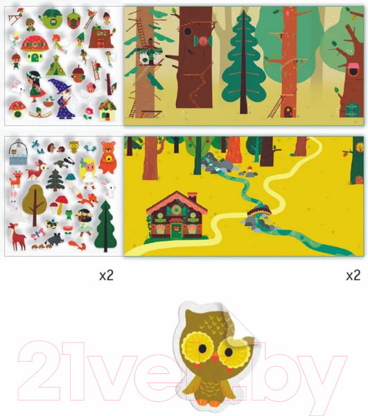Изображение товара Набор наклеек Djeco Магический лес 08956