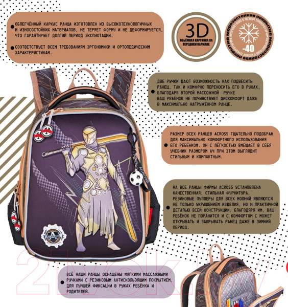 Изображение товара Школьный рюкзак Across ACR22-392-2