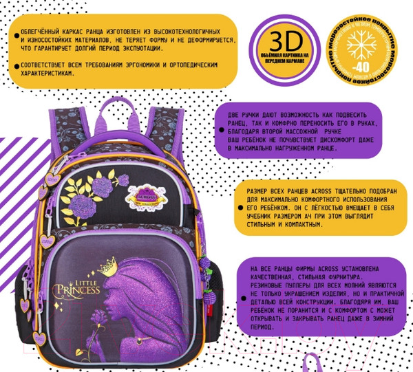 Изображение товара Школьный рюкзак Across ACR22-178-8