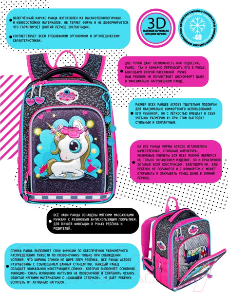 Изображение товара Школьный рюкзак Across HK22-6