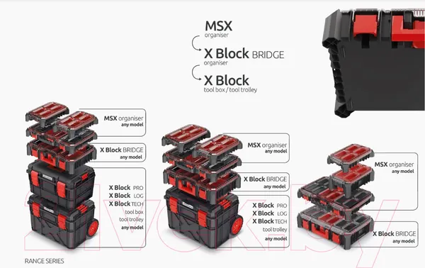 Изображение товара Органайзер для инструментов Kistenberg X-Block Bridge Organiser / KXBB5540S