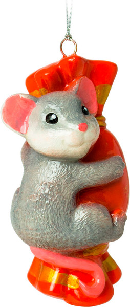 Изображение товара Елочная игрушка Грай Мышь с конфетой ЕГ-29