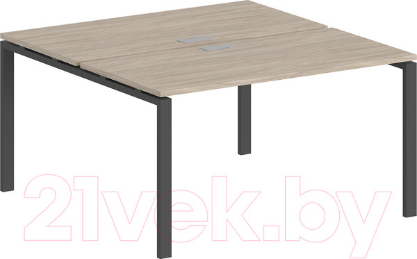 Изображение товара Комплект письменных столов Norden 120x143.8x75 / SG.244.OL.63.AN (антрацит/дуб светлый)