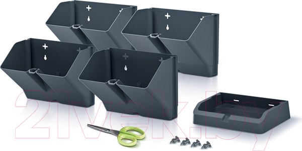 Изображение товара Набор кашпо Prosperplast Mini cascade IO1W200-S449 (белый)
