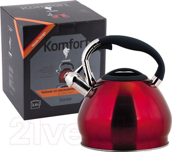 Изображение товара Чайник со свистком Leonord Sonne-3101R / 002804