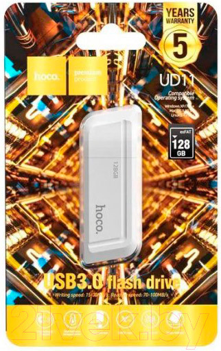 Изображение товара USB flash накопитель Hoco UD11 USB3.0 128Gb (белый)