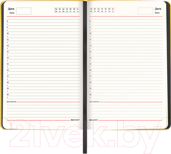 Изображение товара Ежедневник Brauberg Metropolis Mix / 113292 (желтый)