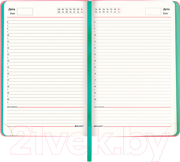 Изображение товара Ежедневник Brauberg Metropolis Mix / 113295 (розовый)