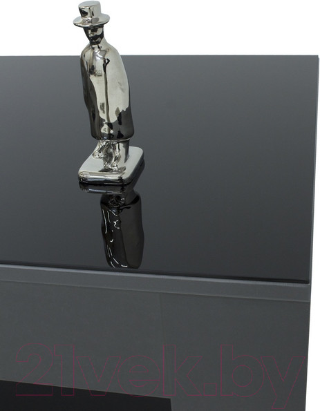 Изображение товара Журнальный столик Мебелик BeautyStyle 26 (графит темный U961/стекло черное)