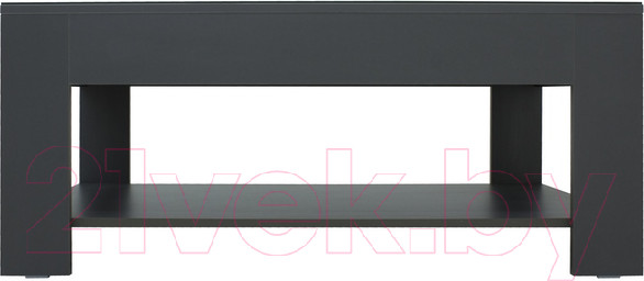 Изображение товара Журнальный столик Мебелик BeautyStyle 26 (графит темный U961/стекло черное)