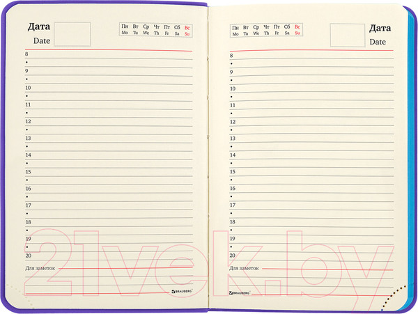 Изображение товара Ежедневник Brauberg Metropolis Mix / 113305 (сиреневый)