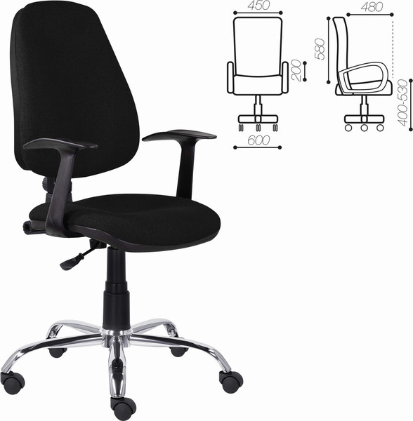 Изображение товара Кресло офисное Brabix Comfort MG-322 / 532558 (черный)