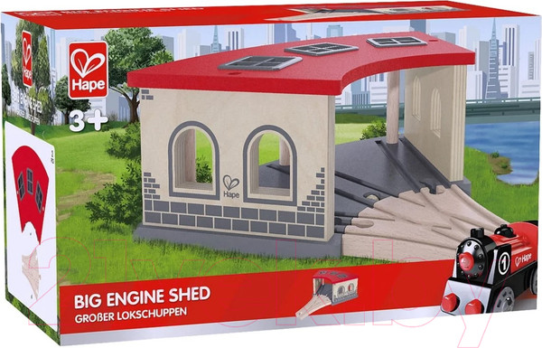 Изображение товара Элемент железной дороги Hape Депо для 3 локомотивов / E3704_HP