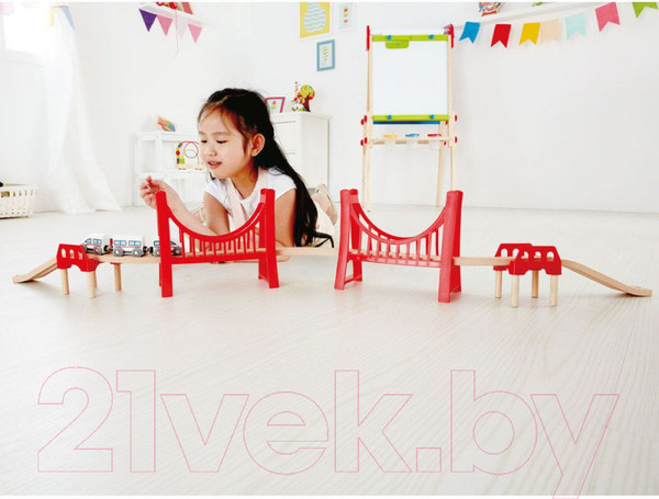 Изображение товара Элемент железной дороги Hape Двойной подвесной мост / E3710_HP