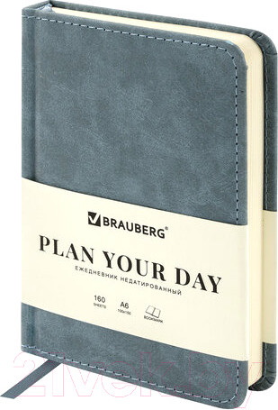 Изображение товара Ежедневник Brauberg Status / 113369 (серый/голубой)