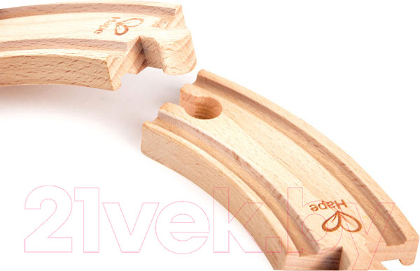 Изображение товара Элемент железной дороги Hape Закругленные короткие рельсы / E3776_HP