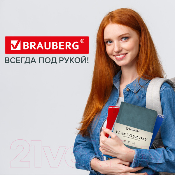 Изображение товара Ежедневник Brauberg Status / 113365 (серый/голубой)