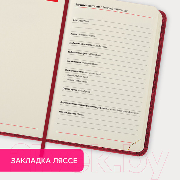 Изображение товара Ежедневник Brauberg Status / 113367 (красный)