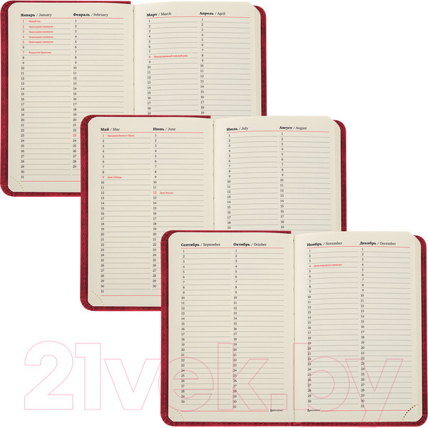 Изображение товара Ежедневник Brauberg Status / 113367 (красный)