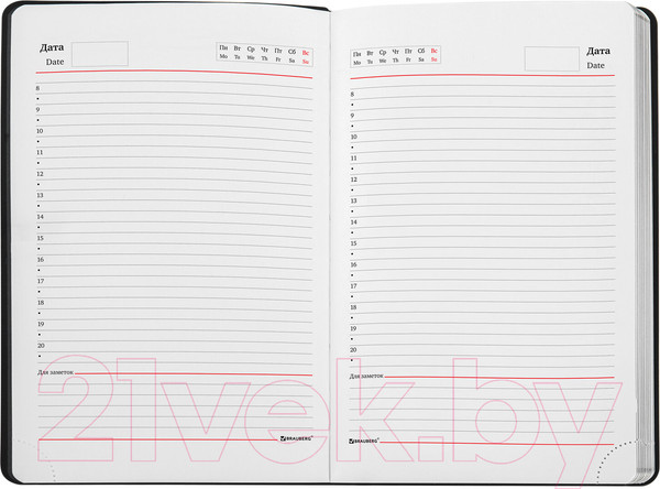 Изображение товара Ежедневник Brauberg Metallic / 113377 (серебряный)