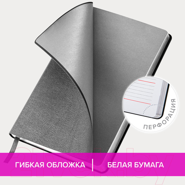 Изображение товара Ежедневник Brauberg Metallic / 113377 (серебряный)