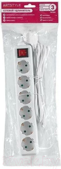 Изображение товара Сетевой фильтр ArtStyle CL-C63GSW (белый)