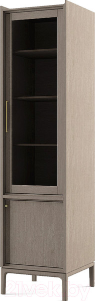 Изображение товара Шкаф-пенал с витриной Молодечномебель Брюгге D2 ВМФ-1688 (капучино)