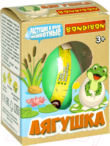 Изображение товара Набор для опытов Bondibon Растущие в воде животные. Вырасти лягушку / ВВ4857-4